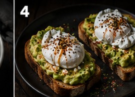 Tostadas de aguacate y huevo