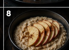 Porridge de avena con manzana y canela