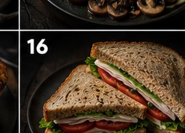 Sándwich integral de pavo y tomate