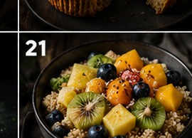 Bowl de quinoa con frutas